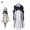 RoleCos Violet Evergarden Cosplay Cosplay Cosplay Cosplay Violet Evergarden Traje para Mulheres Halloween (top + vestido + luvas) Y0903