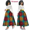 女性のためのアフリカのスカートのための2021スタイルダッシュプラスサイズの服Bazin Riche Long Maxi Ball Gown WY3137