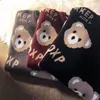 Женские свитеры Женские рождественские письма Cartoon Cute Bear Full Print Wine Red Weater Winter O-образный случай повседневная мода.