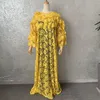 Ropa étnica Vestidos africanos para mujeres Dashiki Tallas grandes Manga larga Moda Vestido de encaje África Musulmán