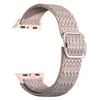 Nylon Strap Diamond Pattern Elastic Bands for Apple watch 1 2 3 4 5 6 7 SE with adapter connector 200pcs/lot