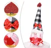 Feestartikelen Valentine Day Pluche Faceless Dolls Decoraties Buffel Plaid Zweedse Scandinavische Tafel Ornament Valentines Gift RRF13203