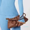 Evening Bags 2021 Plicated Shoulder Drawstring Top Handle Bag For Women Korean Fashion Soft PU Leather Baguette Designer Underarm