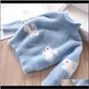 Pullover Baby Clothing Baby Maternity Drop Delivery 2021 Cartoon Animals Winter Girl Sweaters 2 4 Years Toddler Knitting Pullovers Top Korean