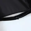 Abbigliamento donna Sexy Front Beaded Nappa Decorazione Dew Back Femme T-Shirt Lady Manica lunga Short Chic Crop Top 210401