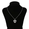 Kvinnor mode rhinestone kärlek halsband kristall mamma hjärta halsband hänge tillbehör mors dag gåvor smycken