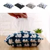 Tissue Boxes & Napkins 4 Pcs Box Japanese Style Cotton Linen Paper Towel Holder Foldable Fabric Napkin Storage Container Desktop Sto