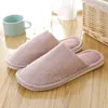 Gestreepte warme linnen katoenen schoen heren zachte thuis slippers indoor outdoor ronde neus vloer platte dia zapatillas de Hombre 2111229