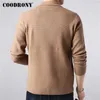 Camisola de marca de caodronia homem streetwear moda casaco outono inverno quente cashmere lã cardigan com bolso 91104 210909