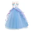 Robe licorne pour filles, vêtements de fête d'anniversaire, robe de bal brodée de fleurs pour enfants, arc-en-ciel, princesse formelle, Costume pour enfants_xm