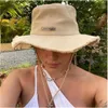 Hot New Fashion French Luxury Brand High Quality Cotton Women Bucket Sun Protection Hat Cotton 5 Color One Size Women's Cap Q0805