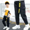 Printemps automne jean pour garçons nouveau 2022 Version coréenne mode beau taille élastique mince décontracté Denim pantalon vêtements pour enfants G1220