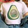 Damen T-Shirt Avocado T-Shirt Kleidung Frauen Plus Size Print Ästhetisch Weiß Kawaii Top T-Shirts Paar