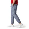 Pantaloni da uomo verdi Pantaloni da uomo elasticizzati casual in cotone di lino Pantaloni lunghi da moto taglie forti Jogger Ourdoor Workout Streetwear 210524