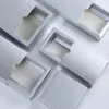 10 storlek låda formad silver papperspaketlåda för handgjorda tvål smycken bröllop godis presentförpackningar
