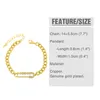 Charm Bracelets EYIKA Charms Paper Clip MOM Letter Pave Zircon Bracelet Cuban Chain Pin Wristlet Women Gold Color CZ Jewelry Acces9436020