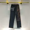 SHENGPALAE Pantaloni in denim a gamba larga larghi a vita alta con tasca per lettera rimovibile stile Harajuku SHENGPALAE 5B817 210629