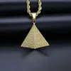 Hip Hop Kolye Piramit Gözü Horus Ankh Kolye Kolye Kadınlar ve Erkekler için Altın Renk Buzlu Bling Antik Mısır Jewelry9377720