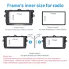 Grey 2Din Car Radio Fascia for 2008 2009 2010 Toyota Corolla Trim Installation Stereo Dash CD Dashboard Panel