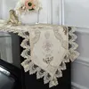 Orgulhoso Rose Lace Table Runner Piano Toalha Cobertura Pano Bordado Decoração de Casamento à prova de poeira 210709