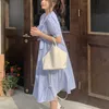 Casual Dresses Dress Women Summer Solid Simple Cute All-match A-line French Style Romantic Vacation Girls Sundress Stylish Vintage Clothing