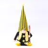 Abeille rayé Gnome citron sans visage poupée arbre suspendu ornement décoratif en peluche jouets petit ange pendent5714223