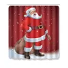 Xmas Tree Snowman Douchegordijnen Set Polyester Weefsel Badschermen Waterdicht Badgordijn voor Kerstcadeaus Badkamerdecor