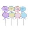 Cupcake Birthday Cake card Blank Cupcake Flag inserimento Decorazione per la festa Segni alimentari colorati Forniture per la cottura 5 pz / lotto T2I53185