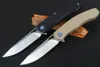 Special Offer 2 Colors Flipper Folding Knife D2 Stone Wash + Satin Blade G10 Handle Ball Bearing EDC Pocket Knives