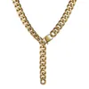13/15/17/19MM Men's Necklace Or Bracelet xtentacion Adjustable Choker Tail StainlSteel Gold Cuban Curb Chain Biker Jewelry X0509