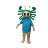 Performance Costume De Mascotte De Crabe Vert Halloween Tenue De Personnage De Dessin Animé De Noël Costume Dépliants Publicitaires Vêtements Carnaval Unisexe Adultes Tenue