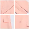 Kadınlar için Ofis Takım Elbise Bahar Sonbahar Ceket Ve Etek Pembe Blazer Zarif Kore Streetwear 210428