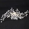 Coiffes de mariage fleur Crystal Pearl Hair Brides Handmade Femme Ornement Ornements Bridal Hair Clips Accessoires Bijoux