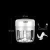 Mini Electric Vitlök Chopper 100 / 250ml Robust Slitstarkt Mini Crusher Portable Food Processor USB Laddning Smart Köksverktyg 1165 V2