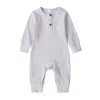 2020 roupas infantis outono recém-nascido bebê macacão ribbed jumpsuit recém-nascido meninos nascidos roupas menina criança romper 1041 y2