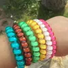 26 couleurs 6.5 cm Haute Qualité Téléphone Fil Cordon Gomme Cheveux Cravate Filles Bande Élastique Anneau Corde De Bonbons Couleur Bracelet Extensible Scrunchy