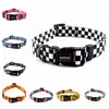 8 Kleuren Mode Designer Pet Cat Dog Collars Comfortabele Verstelbare Nylon Kraag Leash Fadeof Sublimatie Blanks Printing Donut Honeybee Bone M