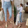 Women High Waist Jeans Pants Single-breasted Lady Pencil Jeans Streetwear Women Denim Skinny Pants Trousers Pantalon 10411 210528