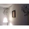 Elegant Flower Vine Room Window Home Decor Black Vinyl Wall Decals Wall Sticker 210420
