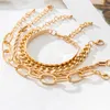 Fashion Party Statement Bracelets For Women Gold Metal Jewelry 2022 Fascination Vintage Bohemian Link Chain