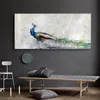 Modern Decoration Painting Abstract Wall Art Colorful Bird Peacock Oil Painting Canvas Prints Poster For Living Room No Frame