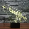 Gun 3D LED Optical Illusion Sensor Lamp with Smart Touch USB Cable 7 Colors Change Atmosphere Night Light for Christmas Thanksgi8970610