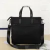 Herr Black Waterproof Nylon Designer Portfölj högkvalitativ bärbar bärbar väska stor kapacitet Retro Fashion Office Handbag246p