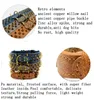 Luxury Designer Retro Anti-bite Bronze Spiked Rivet Dog Collars Adjustable Pu Leather 3 Colors 2 Sizes for Big Dogs (L, Sharp Brown)