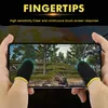 2 pièces couverture de doigt en fibre pour jeux mobiles PUBG écran de contrôleur de jeu respirant touchant des gants de pouce anti-transpiration anti-rayures9500136