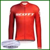 Pro Team Scott Cycling Jersey Mens Winter Thermal Fleece Lange Mouw Mountainbike Shirt Road Fiets Tops Warmer Racing Kleding Outdoor Sportswear Y21050626