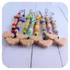 Pacifiers # Personlig Namn Dummy Clip Träpärlor Teether Holder Chewing Halsband Hängsmycke Custom Tanding Pacifier Nippel