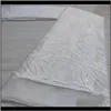Clothing Apparel African High Quality Sequins Latest French Tull Fabric Nigerian Pure White Lace For Wedding 5Yards Drop Delivery 2021