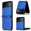 Lederen telefoonhoes van koolstofvezel voor Samsung Galaxy Z Flip 3 5G Tas met kettingriem Cover voor Samsung Z Filp3 5G Case7490433
