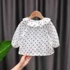 Shirt For Girl Dot Kids Blouse For Girls Spring Autumn Children's Blouse For Girls Casual Style Baby Girl Clothes 210412
